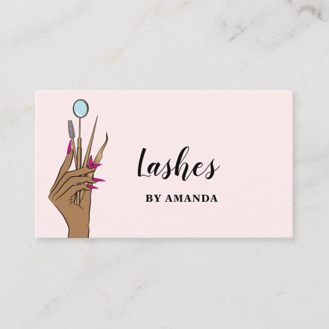 Carte De Visite Maquillage moderne Eyebrow Eyes Lashes Girls (Devant)