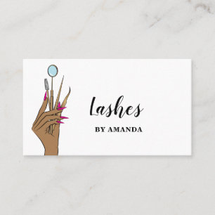 Carte De Visite Maquillage moderne Eyebrow Eyes Lashes Girls