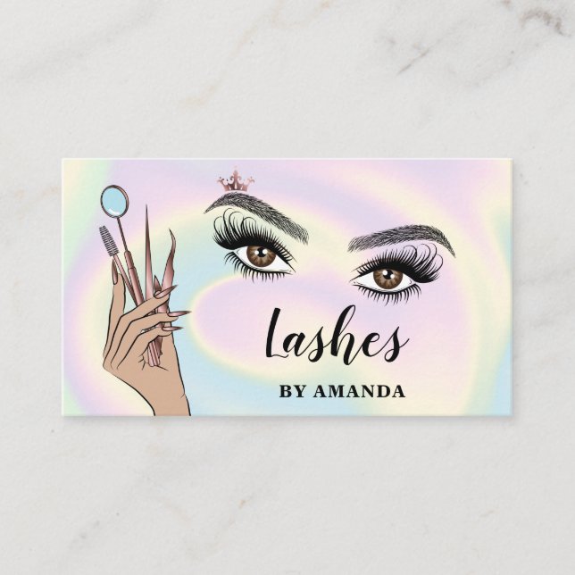 Carte De Visite Maquillage moderne Eyebrow Eyes Lashes Girls (Devant)