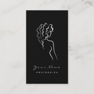 Carte De Visite Maquillage Oeil sourcil Lashes Black Logo Gray Gla