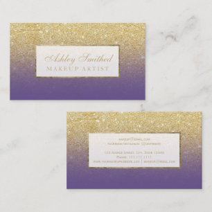 Carte De Visite Maquillage pourpre d'ombre de faux de parties