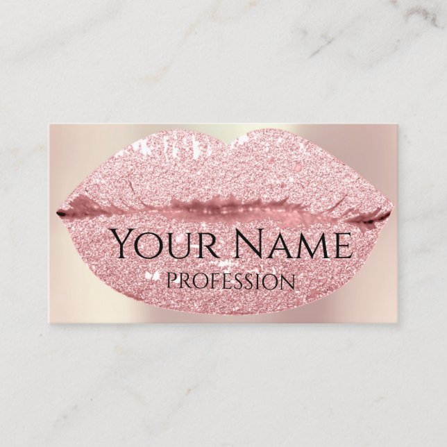 Carte De Visite Maquillage professionnel Artiste Rose Parties scin (Devant)