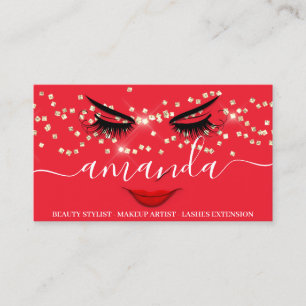 Carte De Visite Maquillage professionnel de beauté Gold Lash fum