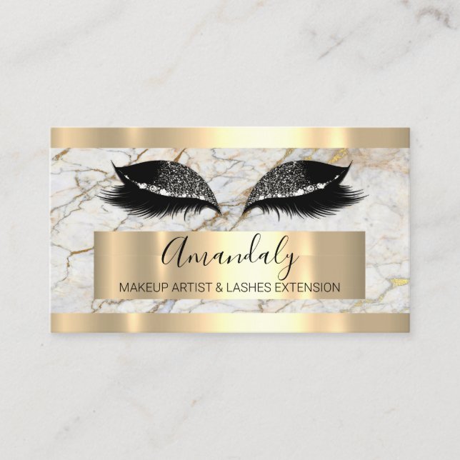 Carte De Visite Maquillage professionnel Extension Eyelash Marbre  (Devant)