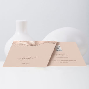 Carte De Visite Maquillage QR Code Powder Blush Skinny