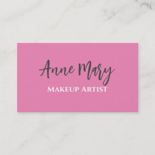 Carte De Visite Maquillage rose Artiste Beauté Coiffeur Salon Coul