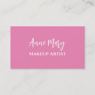 Carte De Visite Maquillage rose Artiste Beauté Coiffeur Salon Pers