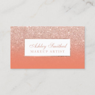 Carte De Visite Maquillage saumoné d'ombre de parties