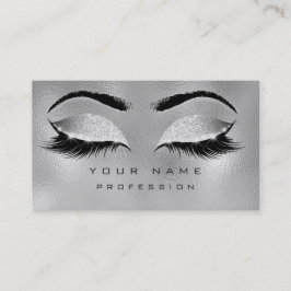 Carte De Visite Maquillage sourcils Parties scintillant argent mét