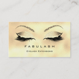 Carte De Visite Maquillage sourcils Parties scintillant Diamant Or