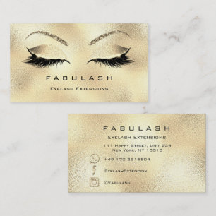 Carte De Visite Maquillage sourcils Parties scintillant diamant or