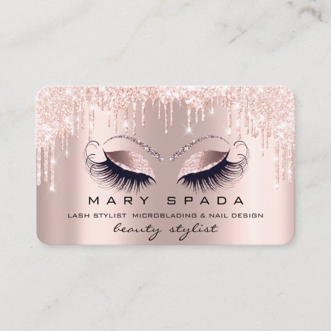 Carte De Visite Maquillage sourcils Rose Brown Oeil VIP (Devant)