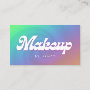 Carte De Visite Maquillage Super arc-en-ciel rétro