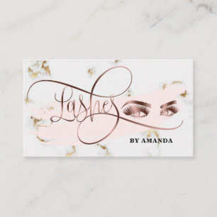 Carte De Visite Maquillage Yebrod yeux Lashes marbre blanc