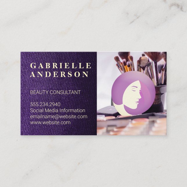 Carte De Visite Maquiller les brosses | Beauté | Cosmétiques (Devant)