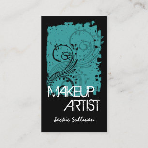 Carte De Visite Maquilleur grunge audacieux