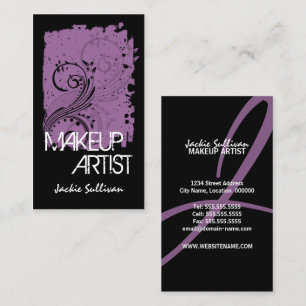 Carte De Visite Maquilleur grunge audacieux