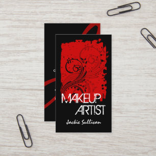 Carte De Visite Maquilleur grunge audacieux