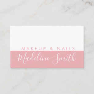 Carte De Visite Maquilleuse de bloc tendance minimaliste Ongle