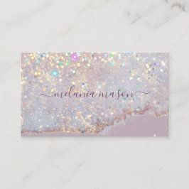 Carte De Visite Maquilleuse Glam Holographique Pailletée Purple Ch