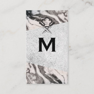 Carte De Visite Marbre   Arrière - plan   Chef Casquette Knife