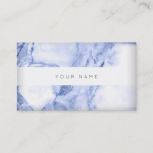 Carte De Visite Marbre blanc bleu marine Vip Abstrait