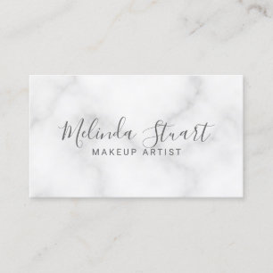 Carte De Visite Marbre blanc professionnel élégant