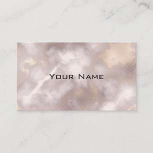 Carte De Visite Marbre Chic Luxueux Fumé Blanc Gris & Or
