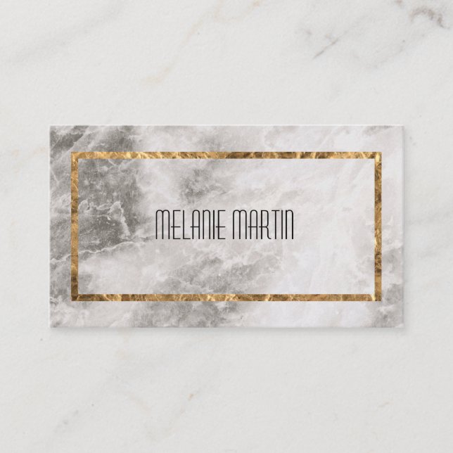 Carte De Visite Marbre de cadre Lux Gold Foil (Devant)