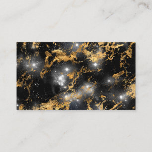 Carte De Visite Marbre d'or foncé Starry espace de nuit Lover Gala