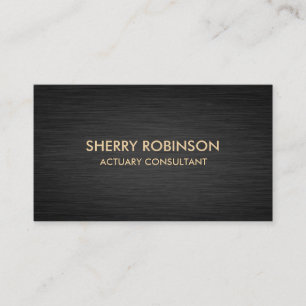 Carte De Visite Marbre d'or noir   Métal foncé brossé