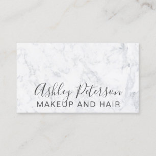 Carte De Visite Marbre élégant chic à la mode moderne de cheveux