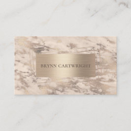 Carte De Visite Marbre et Champagne Shimmer Moderne Élégant