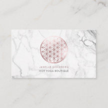 Marbre/Fleur de vie/Faux Rose Gold