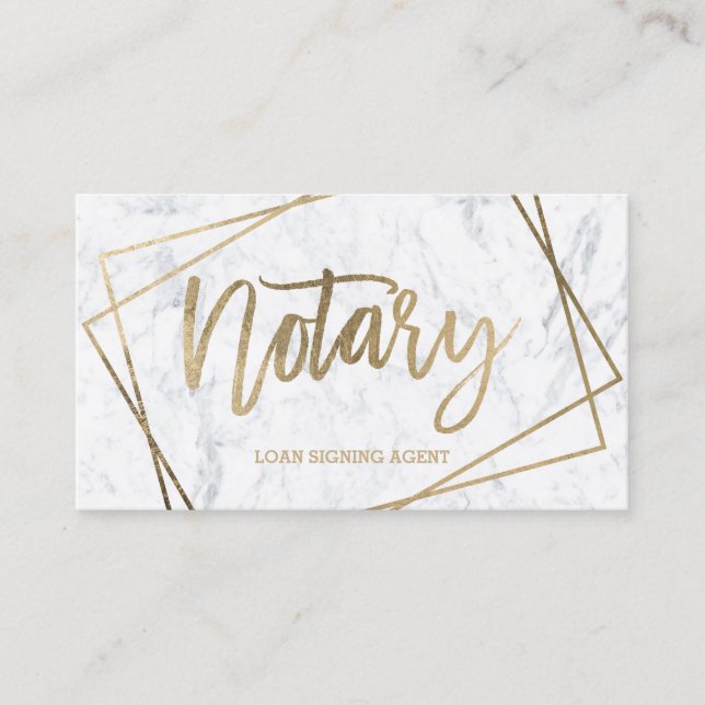 Carte De Visite Marbre géométrique de manuscrit d'or de faux de (Devant)