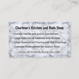 Carte De Visite Marbre gris argent Faux