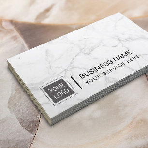 Carte De Visite Marbre moderne Entreprise Logo personnalisé Élégan