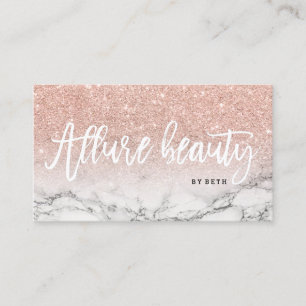 Carte De Visite Marbre rose de parties scintillantes d'or de