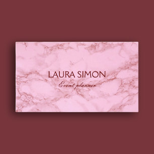Carte De Visite Marbre rose professionnel moderne