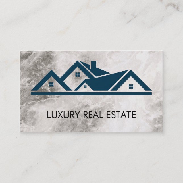 Carte De Visite Marbre sur le toit de l'immeuble (Devant)