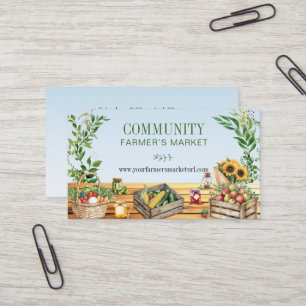 Carte De Visite Marché Agricole, Produits frais