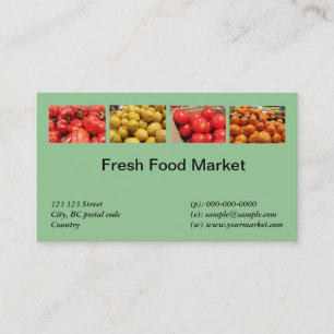 Carte De Visite Marché d'aliments frais, de fruits et de légumes