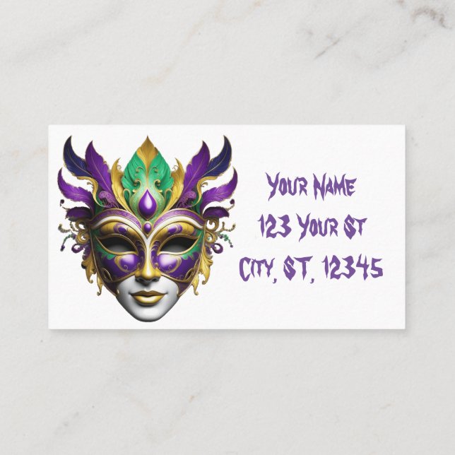 Carte De Visite Mardi Gras Masque Thunder_Cove (Dos)