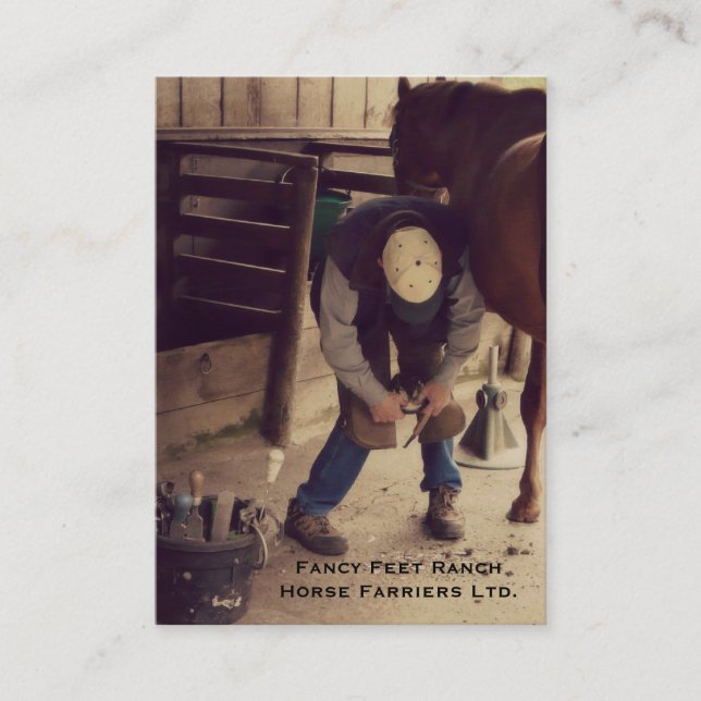 Carte De Visite Maréchal-ferrant - services en fer à cheval de (Devant)