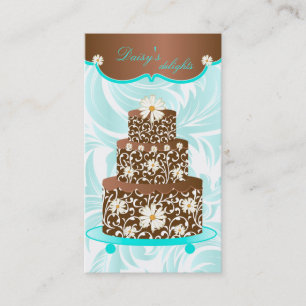 Carte De Visite Marguerite de chocolat de chef de pâtisserie de