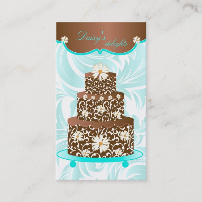 Carte De Visite Marguerite de chocolat de chef de pâtisserie de (Devant)