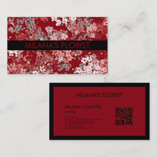 Carte De Visite Marguerite Rouge Fleuriste Moderne Tendance 