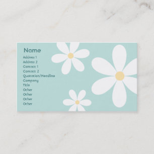 Carte De Visite Marguerites bleues - affaires