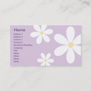 Carte De Visite Marguerites pourpres - affaires