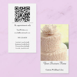 Carte De Visite Mariage Cake Designer Boulangerie élégante sur mes